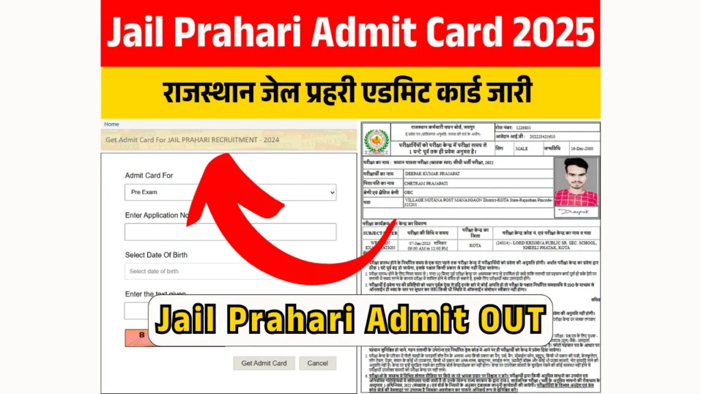 Jail Prahari Exam City 2025 Released at rssb.rajasthan.gov.in, Download Admit Card
